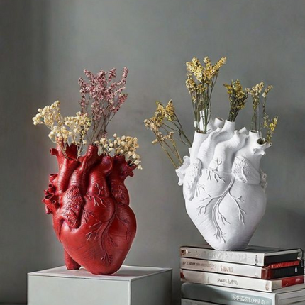 Vaso Decorativo para sala de Cerámica Corazón