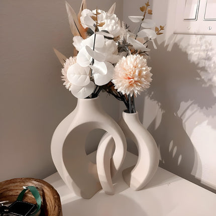 Vaso Decorativo para sala de Cerámica para Mesa 2 en 1