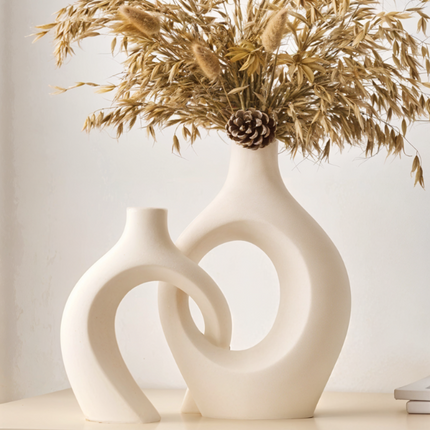 Vaso Decorativo para sala de Cerámica para Mesa 2 en 1