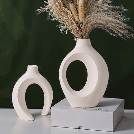 Vaso Decorativo para sala de Cerámica para Mesa 2 en 1