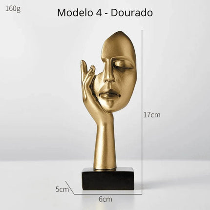 Escultura Decorativa Rostro de Personaje