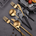 24 piezas Negro / Dorado