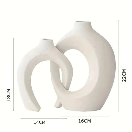 Vaso Decorativo para sala de Cerámica para Mesa 2 en 1