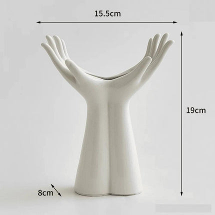 Vaso decorativo para sala de cerámica para mesa mano